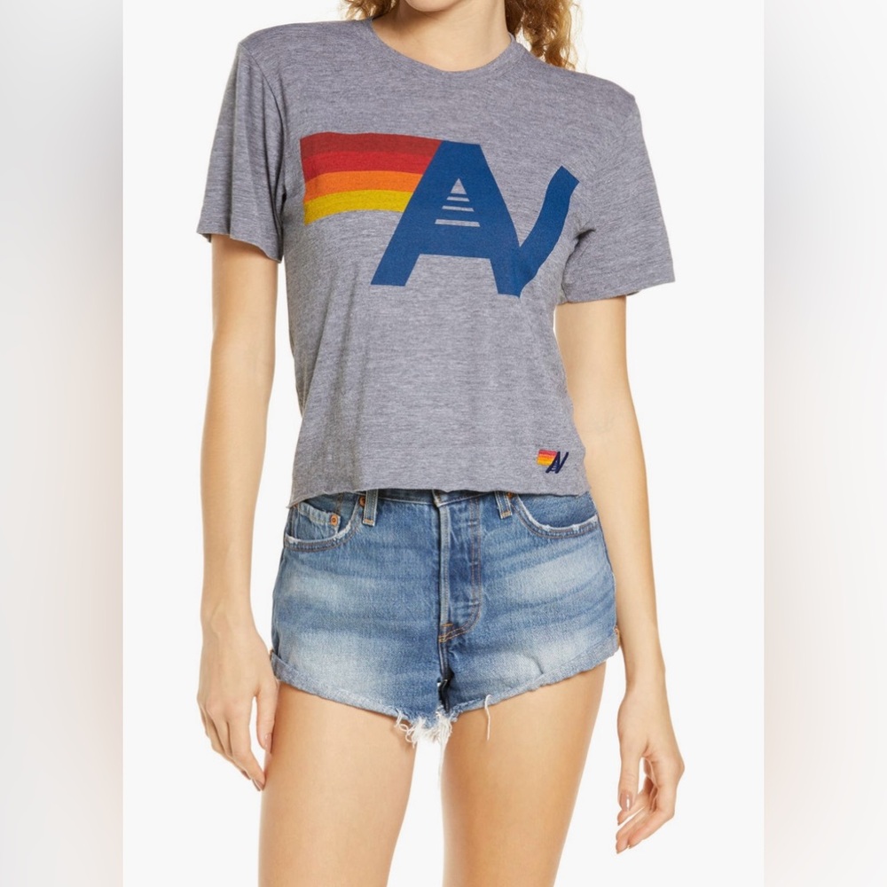 Aviator Nation Logo Boyfriend Tee - Sz L